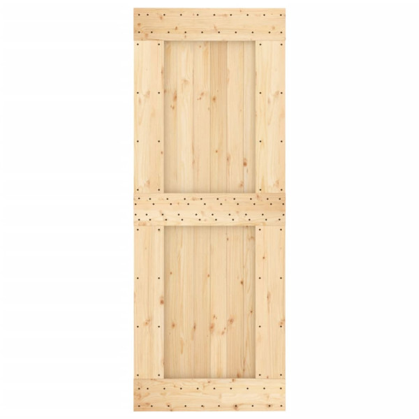Puerta corredera con herrajes madera maciza de pino 80x210 cm M 4