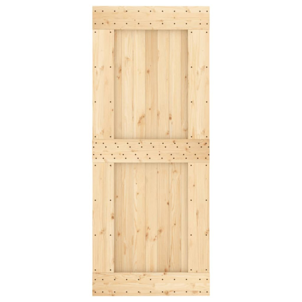 Puerta corredera con herrajes madera maciza de pino 85x210 cm M 4