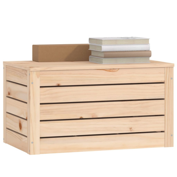 Caja de almacenaje madera maciza de pino 59.5x36.5x33 cm M 4