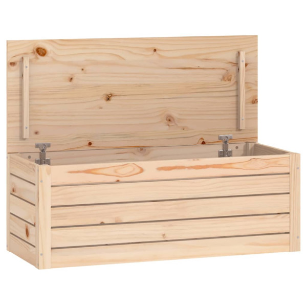 Caja de almacenaje madera maciza de pino 89x36.5x33 cm M 2