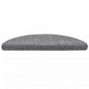 Alfombrilla de escaleras 15 uds tela punzonada gris 56x17x3 cm 4
