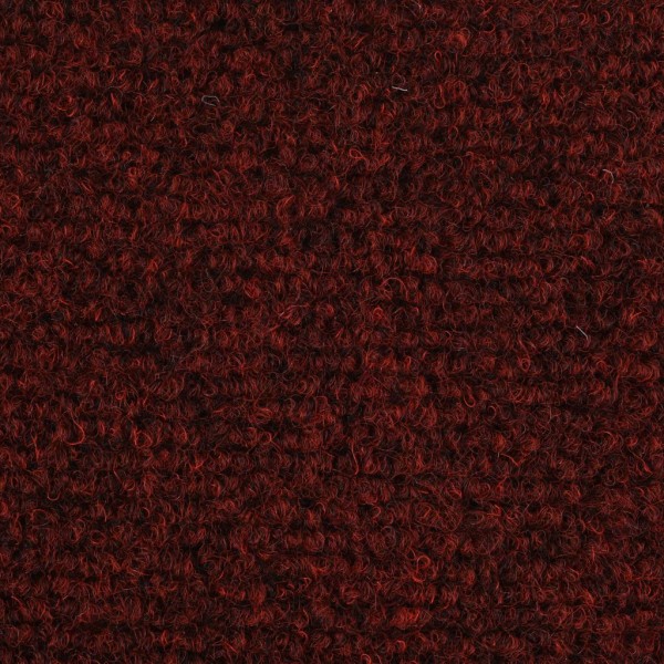 Alfombrilla de escaleras 15 uds tela punzonada rojo 56x17x3 cm M 3