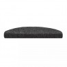 Tapetes de escada autoadesivos 15 peças 65x21x4 cm cinza escuro semicircular grande 4