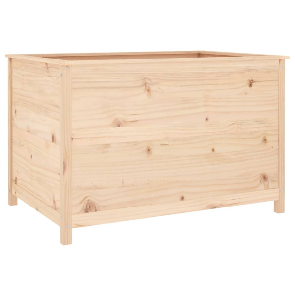Arriate elevado de jardín madera maciza pino 119.5x82.5x78 cm M 2