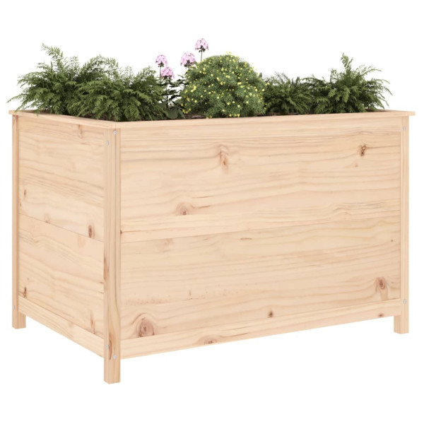 Arriate elevado de jardín madera maciza pino 119.5x82.5x78 cm M 3