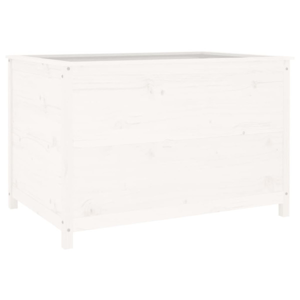 Canteiro elevado de jardim 119.5x82.5x78 cm pinho maciço branco M 2