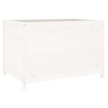 Canteiro elevado de jardim 119.5x82.5x78 cm pinho maciço branco 2