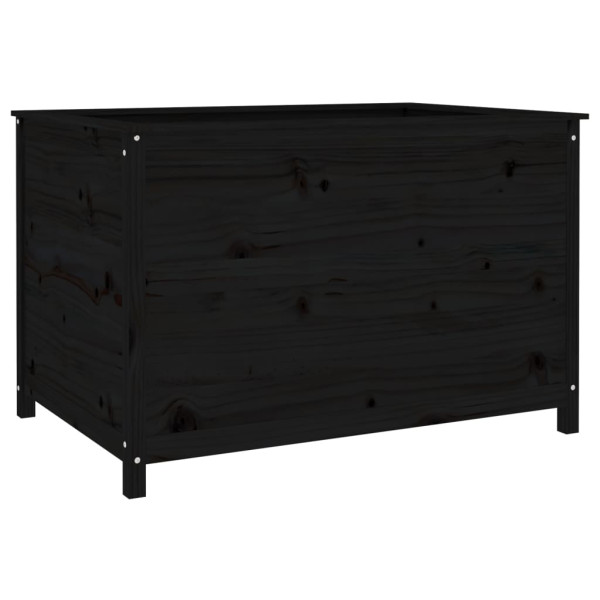Arriate elevado de jardín madera de pino negro 119.5x82.5x78 cm M 2