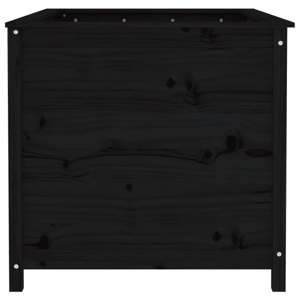 Arriate elevado de jardín madera de pino negro 119.5x82.5x78 cm M 4