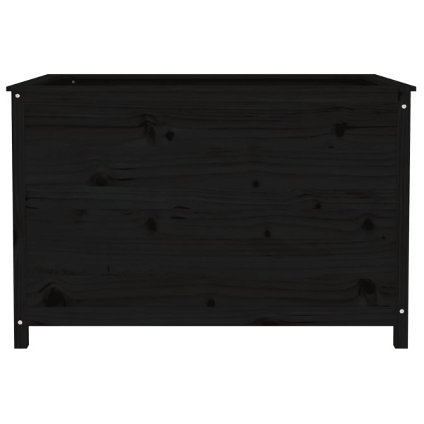 Arriate elevado de jardín madera de pino negro 119.5x82.5x78 cm M 5