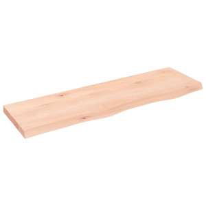 Encimera de baño madera maciza sin tratar 100x30x4 cm H