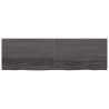 Encimera de baño madera maciza tratada gris oscuro 200x60x4 cm 3