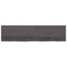Encimera de baño madera maciza tratada gris oscuro 200x50x6 cm 3