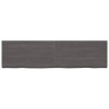 Encimera de baño madera maciza tratada gris oscuro 220x60x6 cm 3