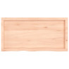 Encimera de baño madera maciza sin tratar 100x50x4 cm 4