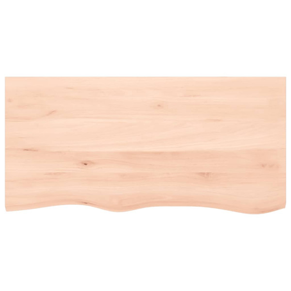 Encimera de baño madera maciza sin tratar 100x50x2 cm M 3