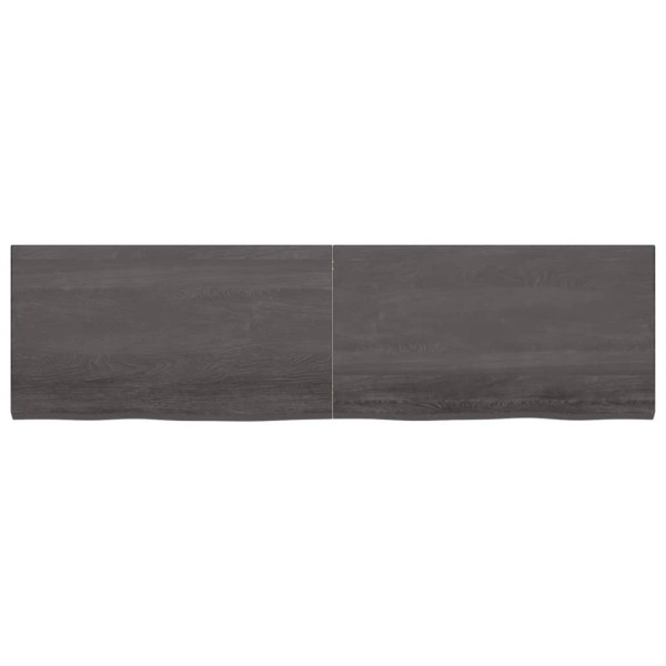 Bancada p/ WC 220x60x(2-4)cm madeira tratada maciça castanho M 3