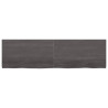 Encimera de baño madera maciza tratada gris oscuro 180x50x4 cm 3
