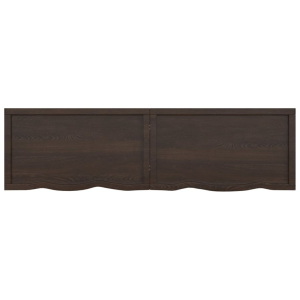 Bancada p/ WC 180x50x(2-6)cm madeira tratada maciça castanho M 4
