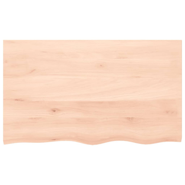 Encimera de baño madera maciza sin tratar 100x60x2 cm M 3