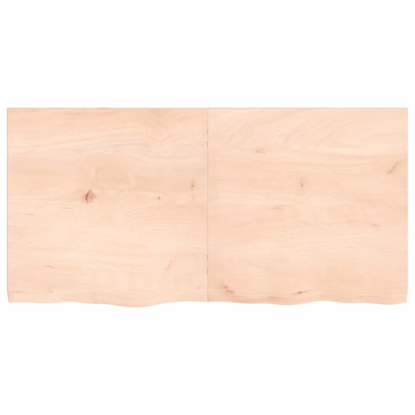 Encimera de baño madera maciza sin tratar 120x60x4 cm M 3
