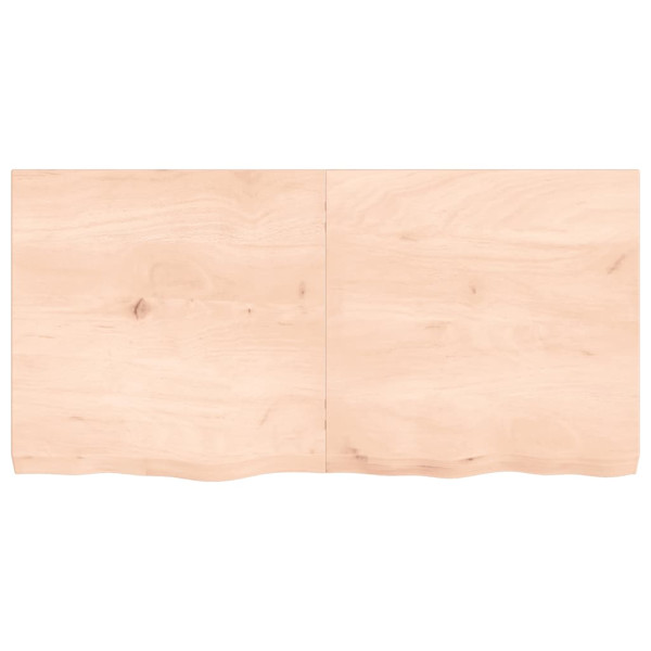 Encimera de baño madera maciza sin tratar 120x60x6 cm M 3