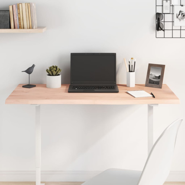 Tablero de mesa madera maciza de roble sin tratar 100x40x2 cm D