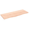 Tablero de mesa madera maciza de roble sin tratar 100x40x2 cm 2