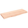 Tablero de mesa madera maciza de roble sin tratar 100x40x6 cm 2