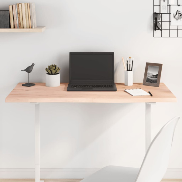 Tablero de mesa madera maciza de roble sin tratar 100x60x2 cm D