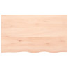 Tablero de mesa madera maciza de roble sin tratar 100x60x2 cm 3