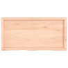Tablero de mesa madera maciza de roble sin tratar 100x50x4 cm 4