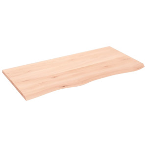 Tablero de mesa madera maciza de roble sin tratar 100x50x2 cm H