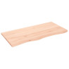 Tablero de mesa madera maciza de roble sin tratar 100x50x2 cm 2