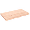 Tablero de mesa madera maciza de roble sin tratar 100x60x6 cm 2