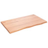 Tablero de mesa madera roble tratada marrón claro 100x60x4 cm 2
