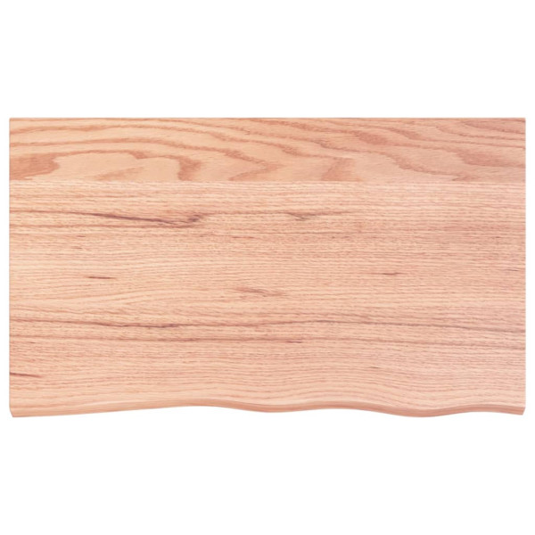 Tablero de mesa madera roble tratada marrón claro 100x60x4 cm M 3