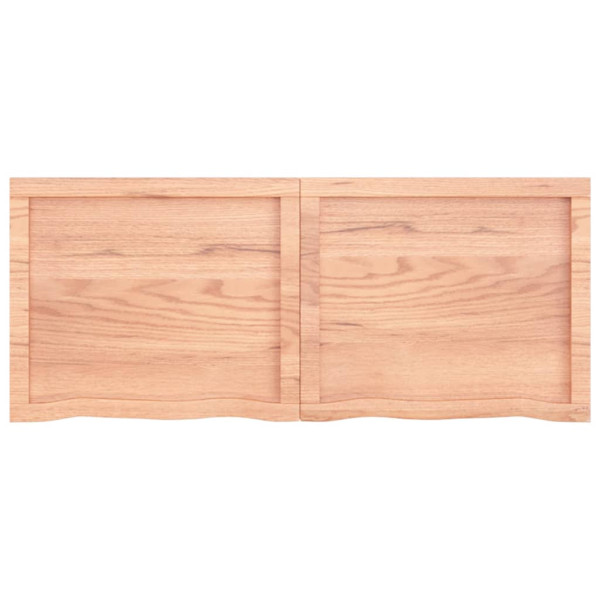 Tablero de mesa madera roble tratada marrón claro 120x50x6 cm M 4