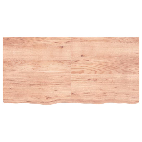 Tablero de mesa madera roble tratada marrón claro 120x60x6 cm M 3