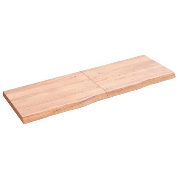 Tablero de mesa madera roble tratada marrón claro 120x40x4 cm M 2