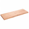 Tablero de mesa madera roble tratada marrón claro 140x50x6 cm 2