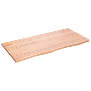 Tablero de mesa madera roble tratada marrón claro 100x50x2 cm H