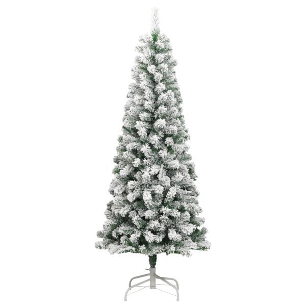 Árvore de Natal artificial com vigas e neve flocada 240 cm M 2