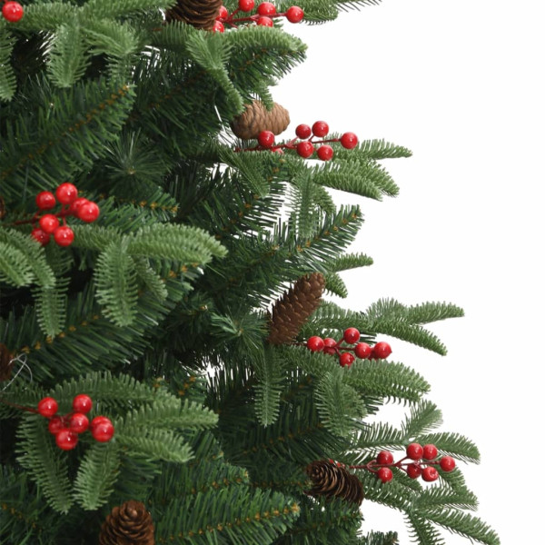 Árvore de Natal artificial com pinhões e bagas 240 cm M 5