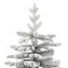Árbol de Navidad artificial con bisagras y nieve flocada 180 cm 4