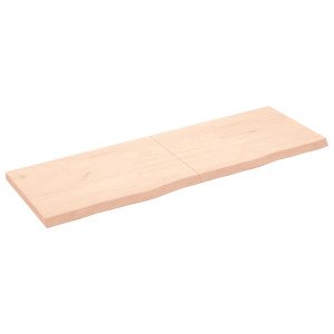 Encimera de baño madera maciza sin tratar 180x60x6 cm H