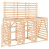 Cobertizo triple para cubos de basura madera maciza de pino 2