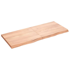 Tablero de mesa madera roble tratada marrón claro 120x50x4 cm H