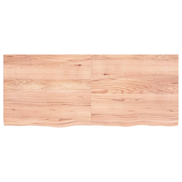Tablero de mesa madera roble tratada marrón claro 120x50x4 cm M 3