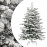 Árbol de Navidad artificial con bisagras y nieve flocada 150 cm 2
